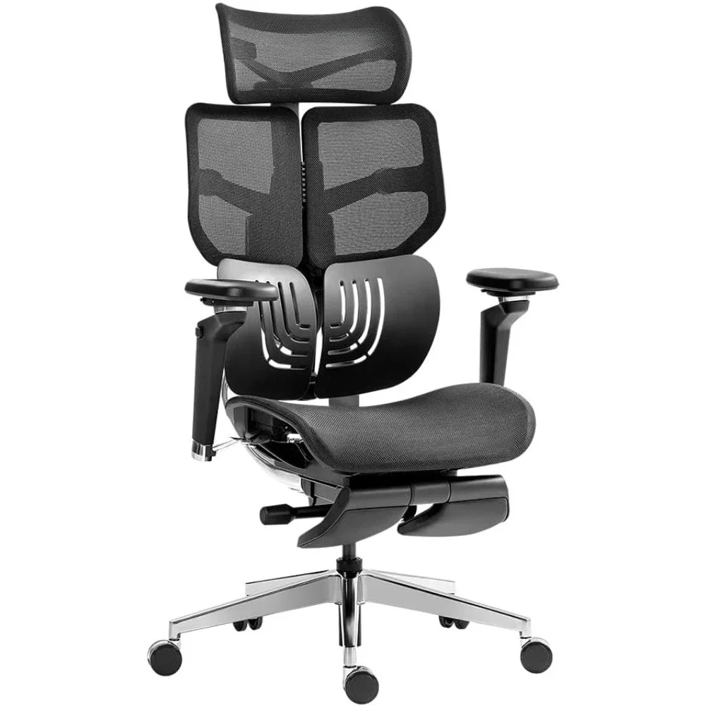 

Ergonomic Office Chair with Foot Rest, Lumbar Support, Breathable Comfy Mesh Office Chairs, Comfortable Computer Gaming Chair