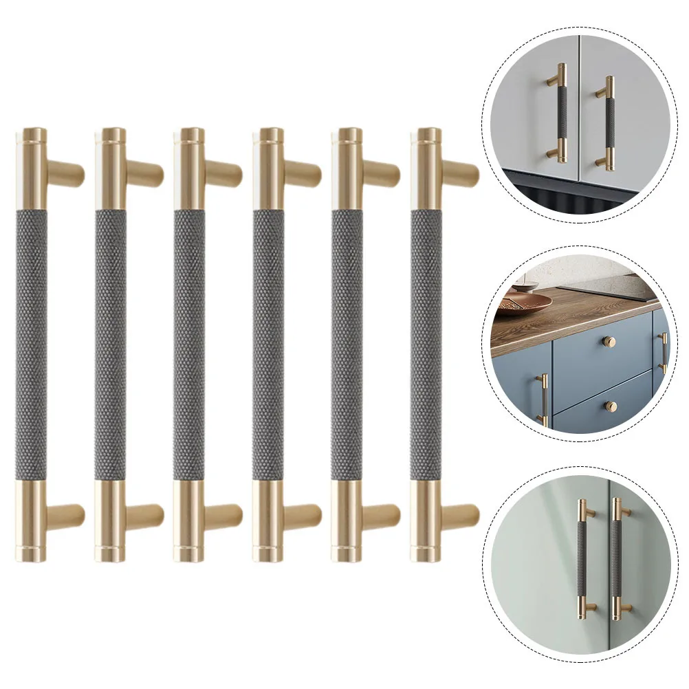 

6Pcs Cabinet Handles Metal Rustproof Durable Drawer Pulls for Kitchen Bathroom Bedroom Cabinet Hardware Drawer Pulls