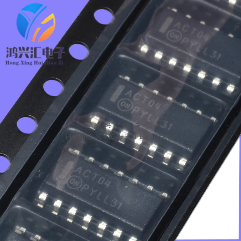 10PCS Brand New / Original MC74ACT04DR2G (Silkscreen: ACT04G) Six-Channel Inverter, SOP14 Surface-Mount Package