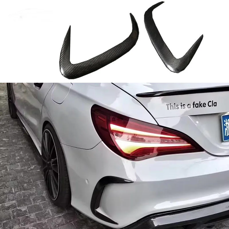 Premium Bespoke Facelift Body KitC117 CLA Carbon Fiber Rear Bumper Vent Rear Vent Trim Rear Splitter For C117 CLA CLA45