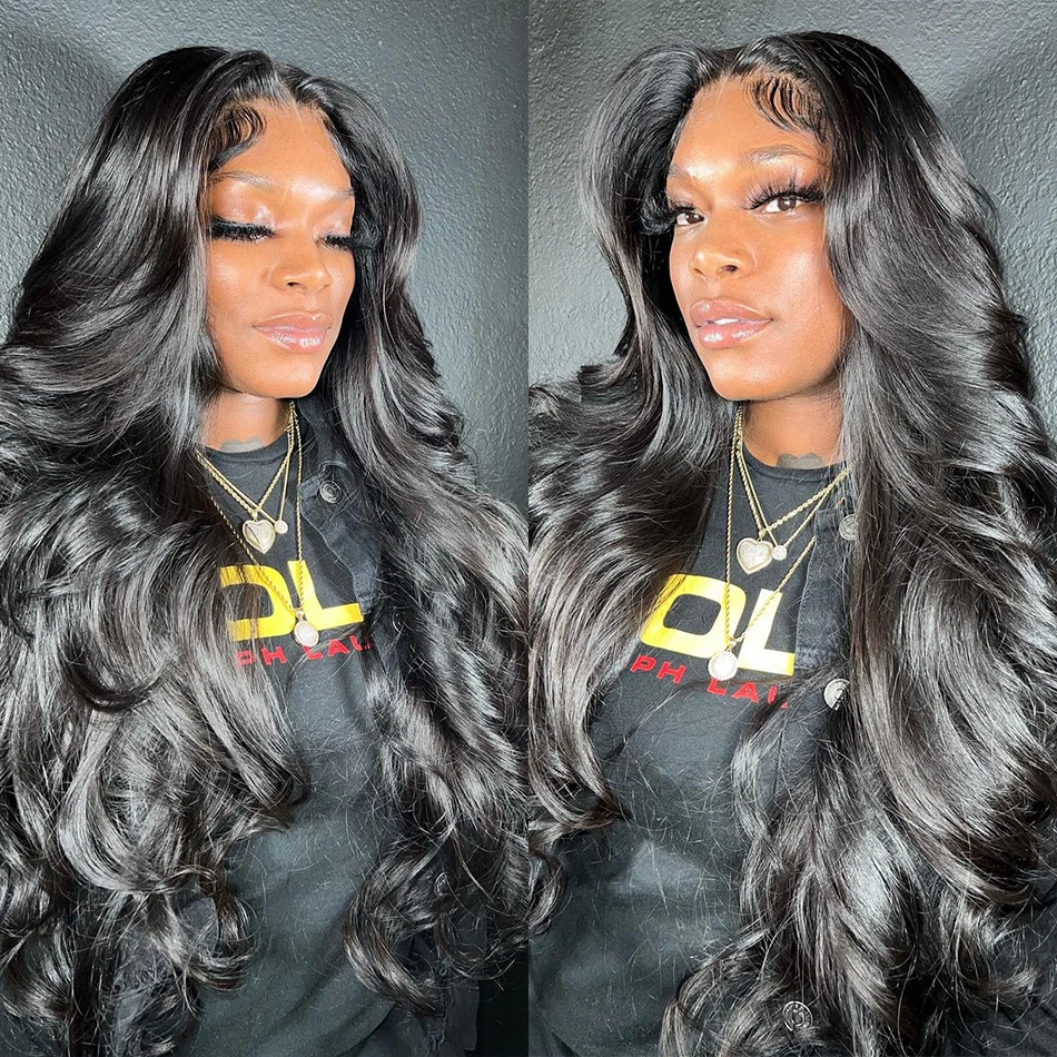 30 34 Inch Body Wave 13x6 HD Lace Frontal Wig Human Hair 200 Density 13x4 Transparent Lace Front Wigs For Women Pre Plucked