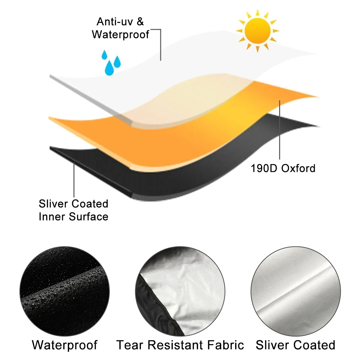 Mobility Scooter Cover Waterproof Wheelchair Storage Cover 190D Oxford Fabric Rain Protector Dustproof Bicycle Motorcycle Cover image 5