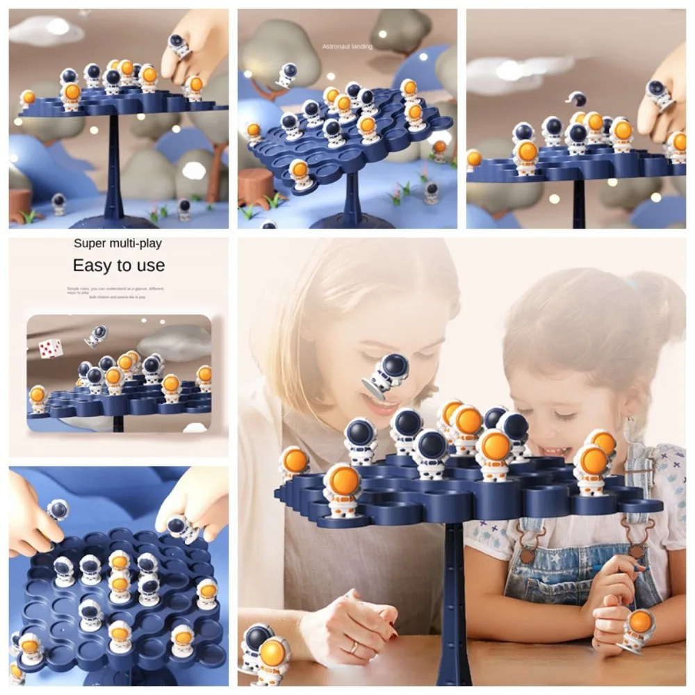 Astronaut Astronaut Balance Tree Game Parent-child Educational Stackable Balance Tree Toy Montessori Interactive