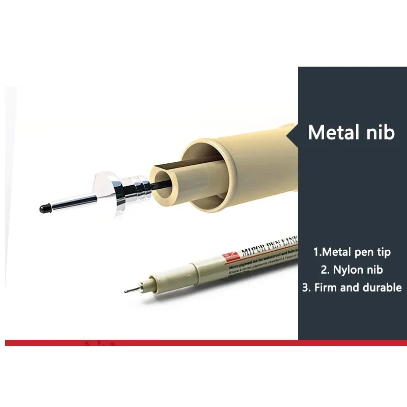 Art Manga Outlining Pen Pigment Liner Micron Pen Marker set Hook Line Needle Pen for Sketch Soft Brush Stationery Art Supplies