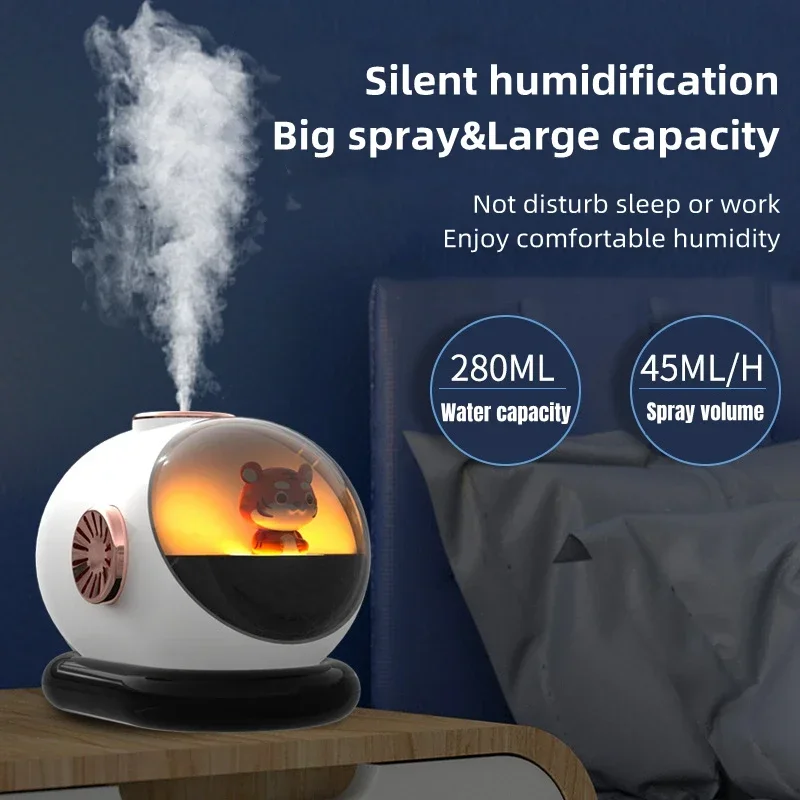 1200mAh Battery Portable Wireless Ultrasonic Cool Mist Table Humidifier Creative Submarine Air Humidifier Purifier USB Charging