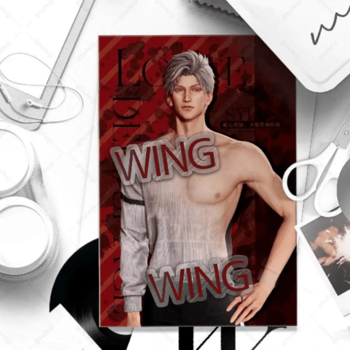 Anime Cosplay Raster Card, Amor e Deepspace, Sylus, Rafayel, Zayne, Felix, Jogo Variável, Ornamento, Xmas Gift Acessórios