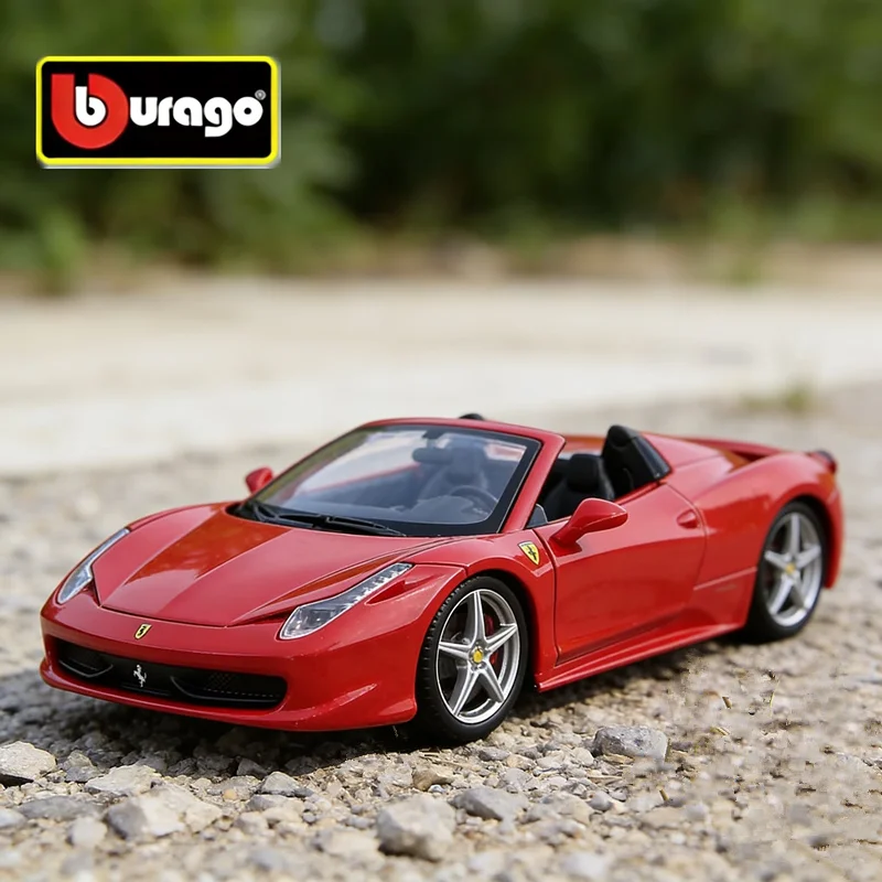 

Bburago 1:24 Ferrari 458 Spider Alloy Sports Car Model Diecast Metal Toy Race Vehicles Car Model Simulation Collection Kids Gift