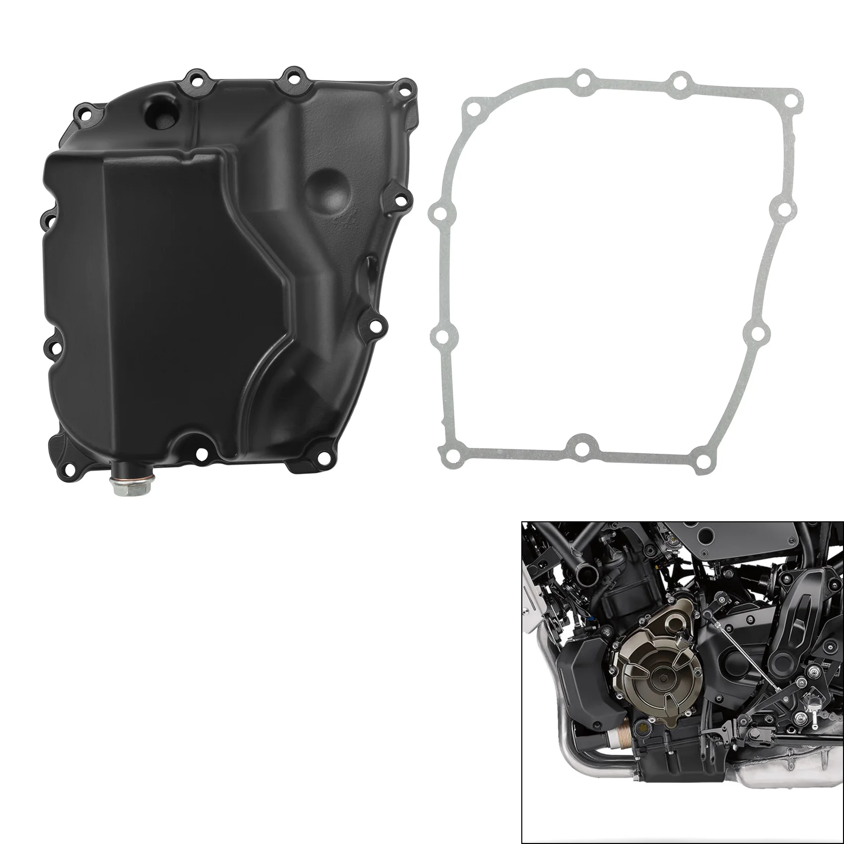 Oil Pan Strainer Cover Assy Fit For Yamaha MT07 2014-2020 FZ07 2015-2017 XSR700 2016-2024 Tenere 700 XTZ700 2021-2024 Motorcycle