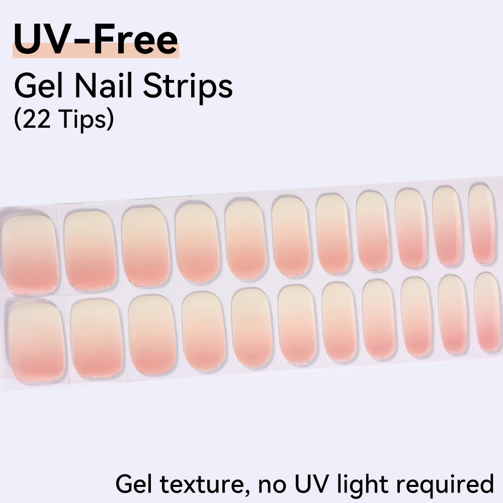 22Tips Solid Color No-Cure Nail Stickers Dark Color Glitter Press on Nails Polka Dot Design Full Cover Nail Wraps for Manicure