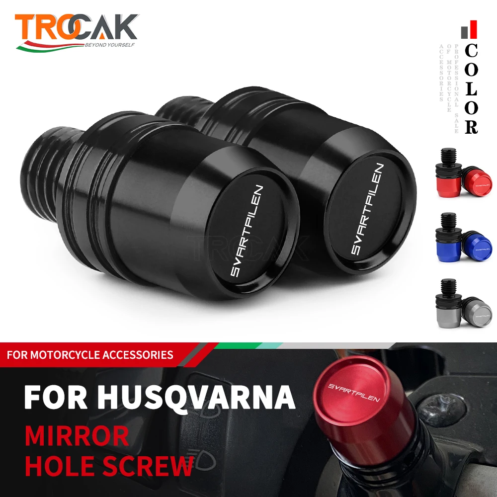 Cubierta de agujero para espejos de motocicleta, M10 x 2023, para Husqvarna Svartpilen 1,25, Svartpilen 401, novedad de 250