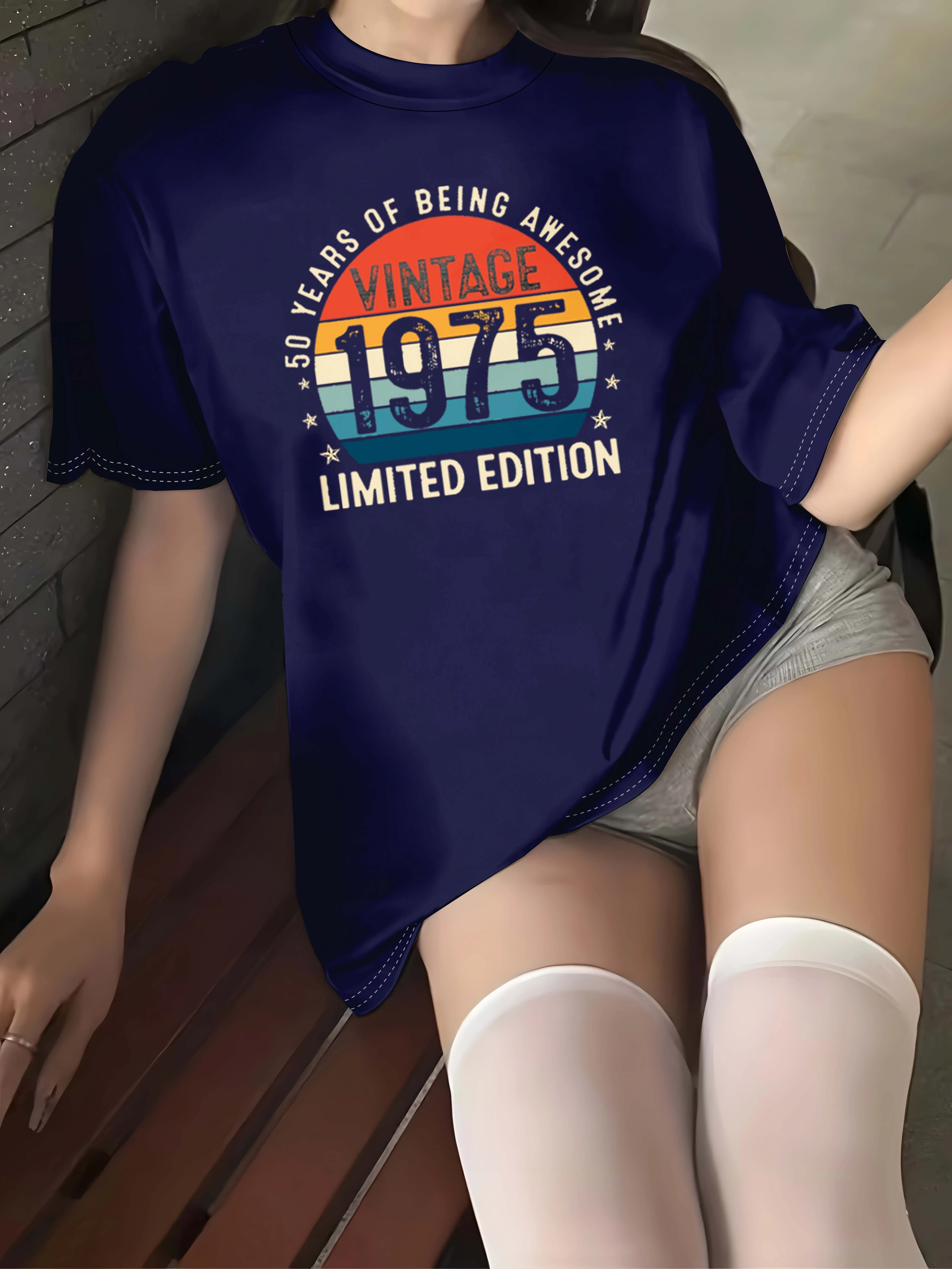 

Plus Size 50 Years Of Awesome 1975 Vintage Limited Edition Timeless Garment
