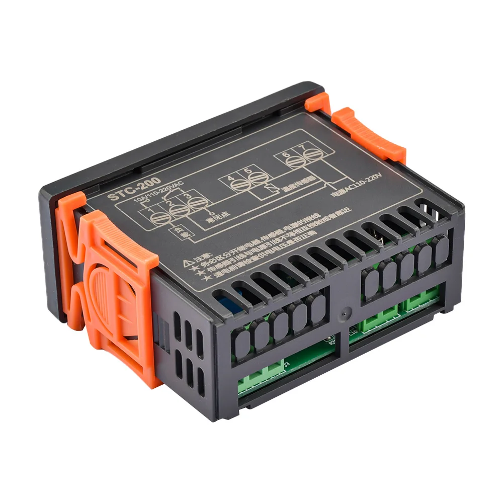 Digital Thermostat STC-200 AC 110-220V DC 12V 24V Temperature Controller Switch Temp Meter Thermoregulator with 2M NTC cable