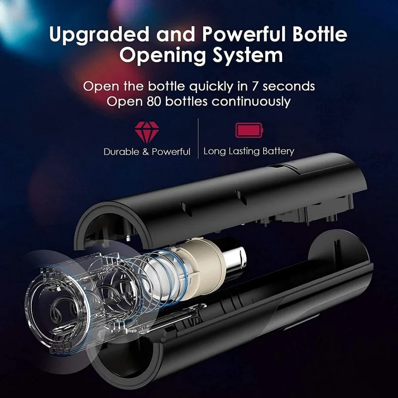 Rechargeable Multifunction Electric Automatic Corkscrew Wine Opener Set Wine stopper Wine Beer Cap Opener Kitchen Accessories view 5
