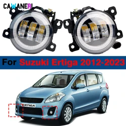 2 Pieces Angel Eye Fog Light Accessories For Suzuki Ertiga 2012-2023 30W 6000LM Adjustable Car LED Fog Daytime Running Lamp DRL