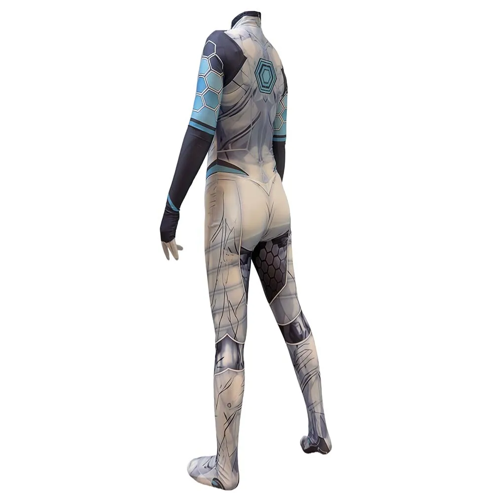 Halloween Adults Female Rivals Sue Storm Cosplay Costumes Future Foundation Superhero Zentai Suit Bodysuit Party Jumpsuits