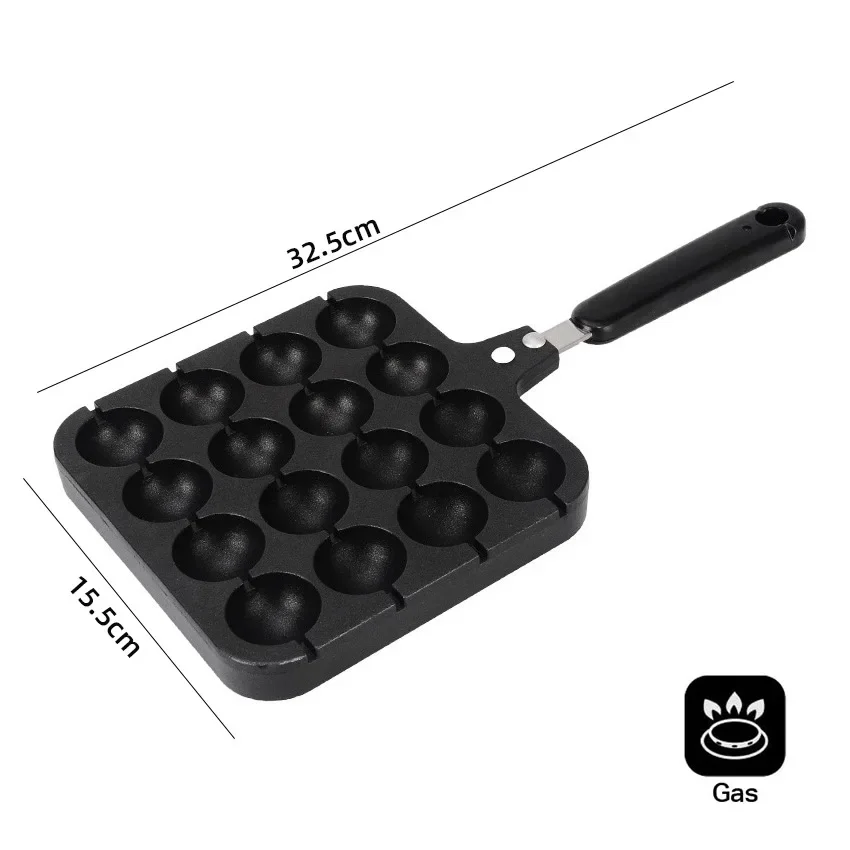 16Holes Octopus Balls Maker Non-Stick Takoyaki Baking Pan Octopu Maruko Mold Grill Plate Household Takoyaki Machine Kitchen Tool