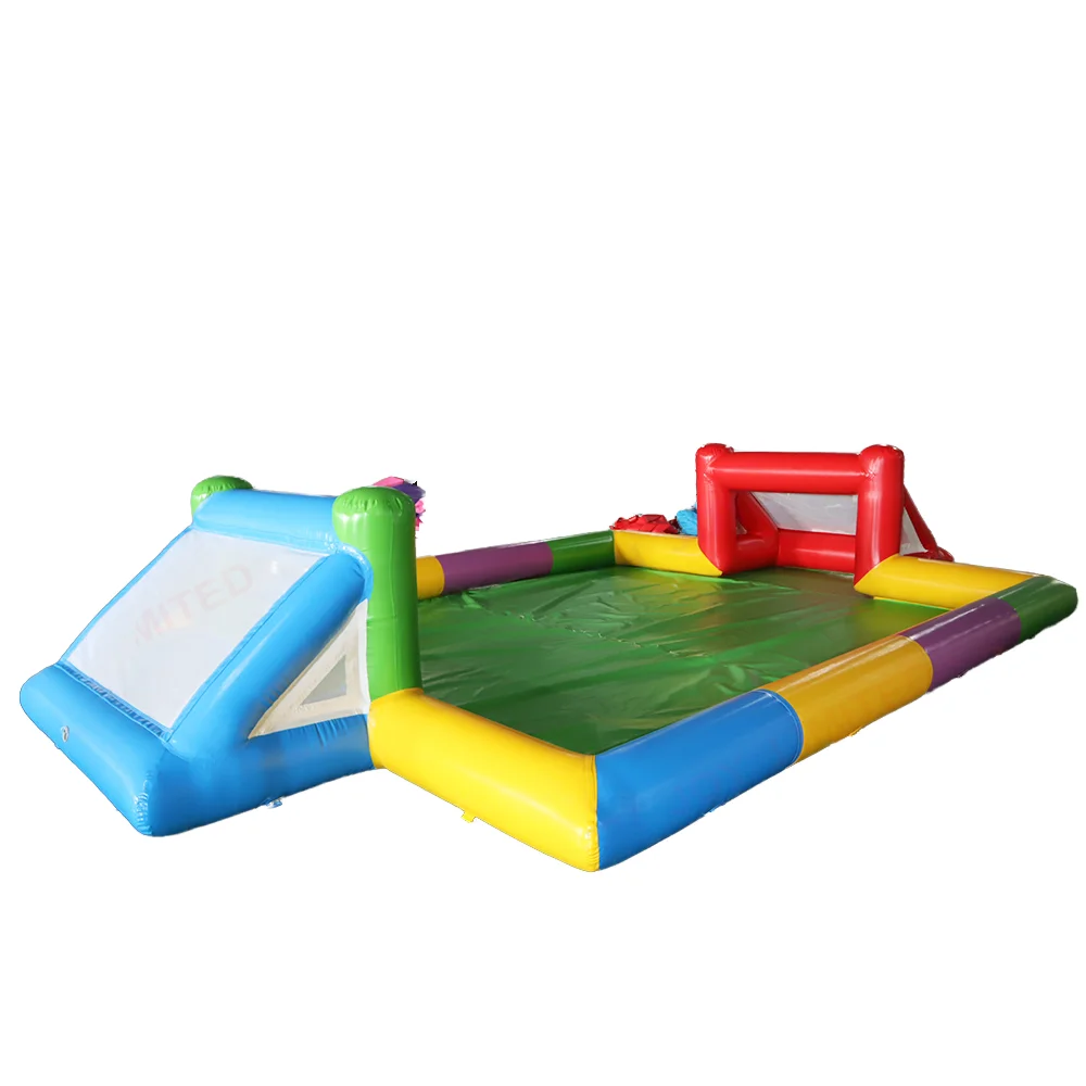 

Надувное футбольное поле премиум-класса 6x4 м для детей, захватывающее водное мыло, слапкий футбольный игровой опыт