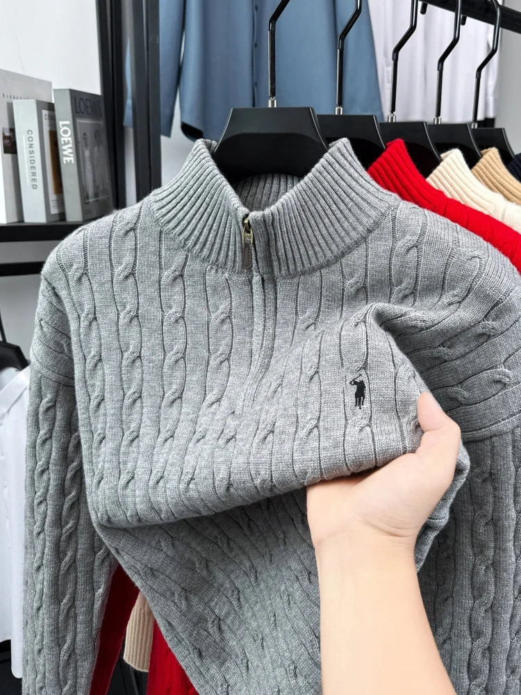高品質なハーフジップセーター。メンズファッション、ジャカード - Men'S Fashion Zip Sweater のレビューと価格