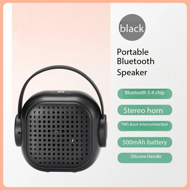 Speaker Bluetooth Mini, pengeras suara Mini Subwoofer lucu kualitas tinggi dengan Volume besar dapat diisi ulang portabel, peralatan Audio luar ruangan