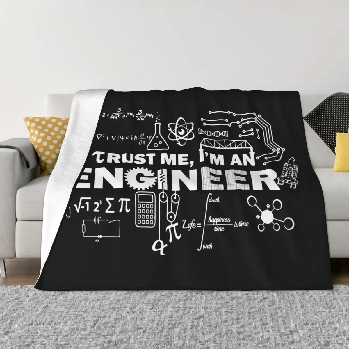 Trust Me I'm An Engineer Blanket Math Flannel Novelty Soft Throw Blanket for Bed Sofa Textile Decor