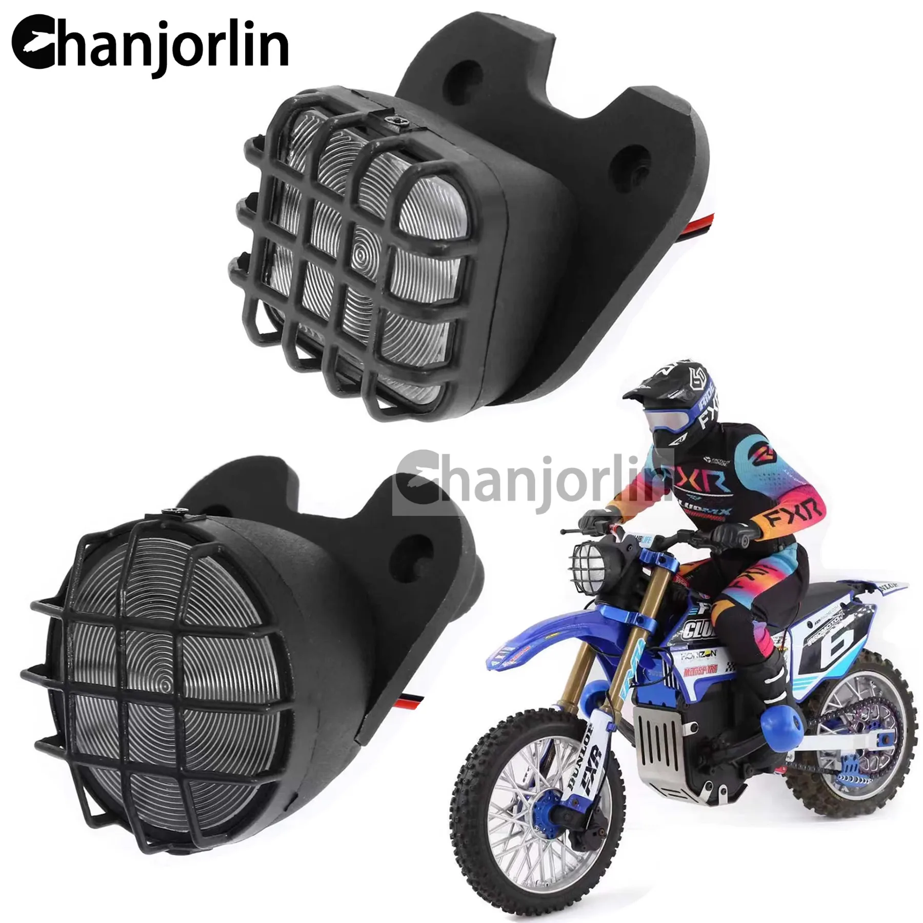1:4 feux avant lampe à LED phare pour LOSI 1/4 échelle RC motos promoto-MX moto pièces de mise à niveau accessoires
