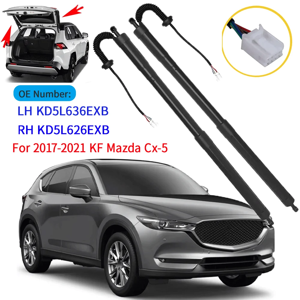 

Электрические амортизаторы (упоры) для электропривода двери багажника Mazda CX-5 2017-2021, газовые пружины, опорные стойки KD5L626EXB KD5L636EXB