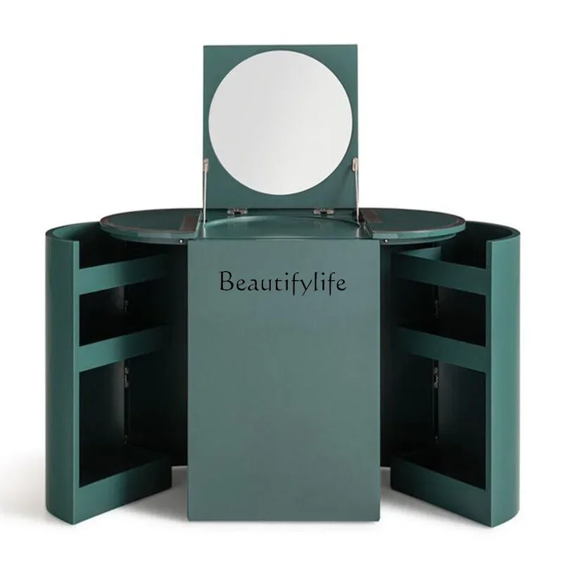 

LJYItalian light luxury solid wood dresser creative locker dressing table