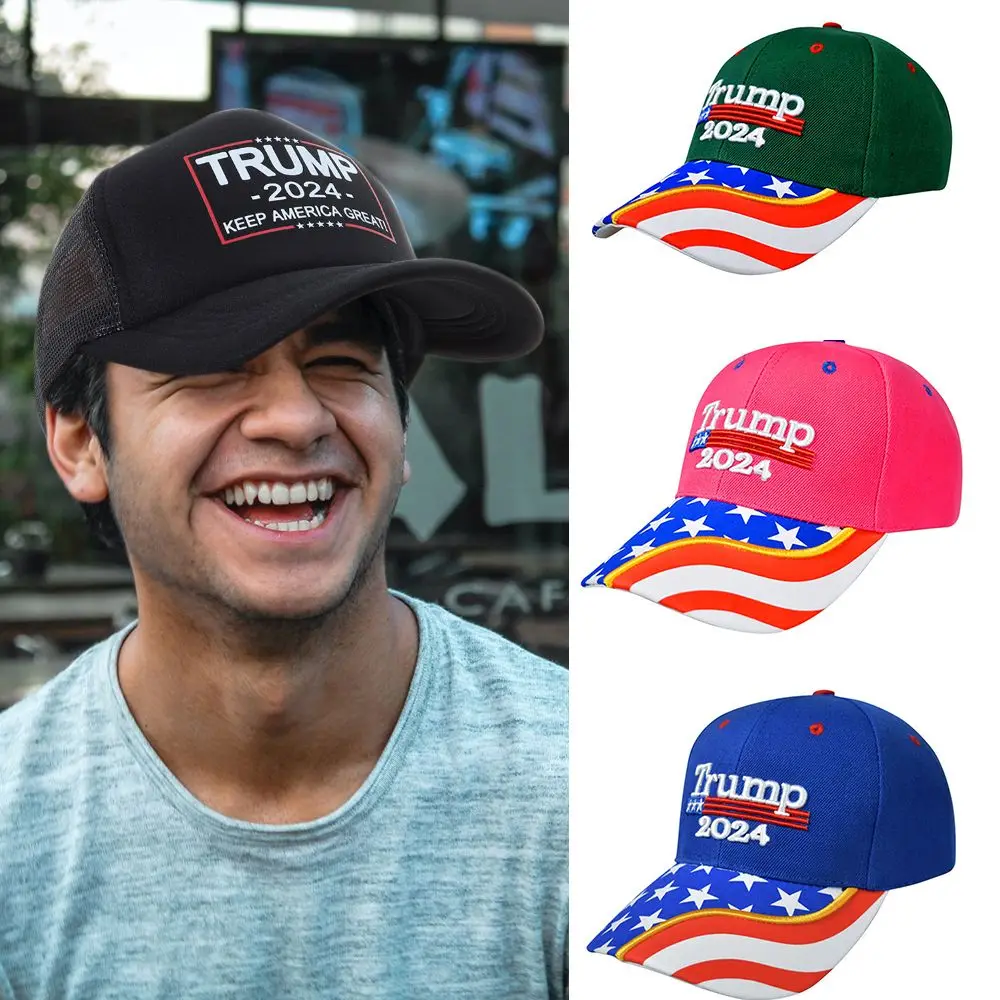 Outdoor Adjustable  Trump Supporters Hat US Flag Hats Trump 2024 Caps Baseball Cap