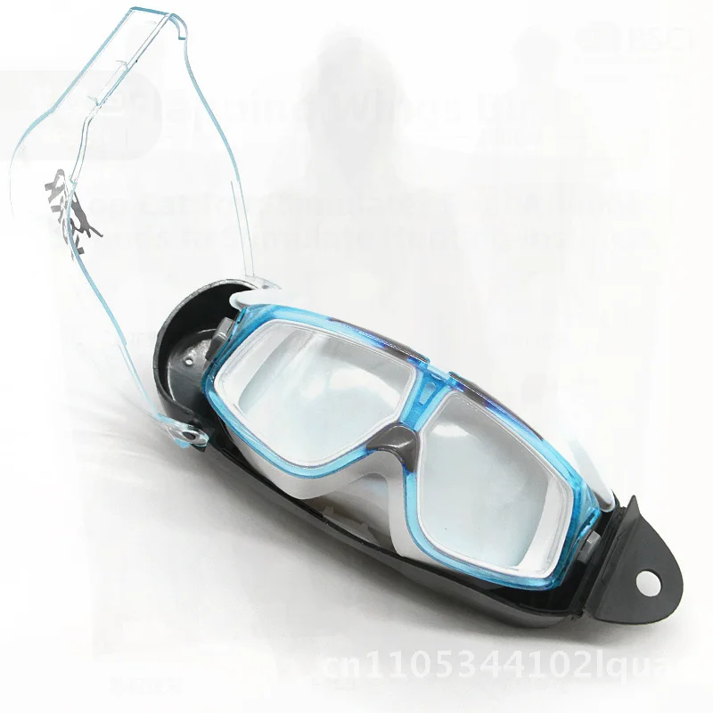 

2021, водонепроницаемые противотуманные очки для плавания унисекс, HD, плоские линзы, большая оправа, солнцезащитный крем, защита глаз, набор в штучной упаковке для взрослых, пловцов