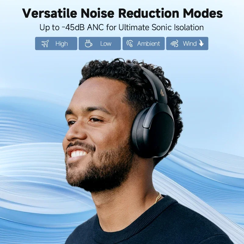 Edifier W830NB Wireless Over-Ear Headphones Active Noise Cancelling (-45dB) Hi-Res LDAC Bluetooth 5.4 Foldable Headset 94H