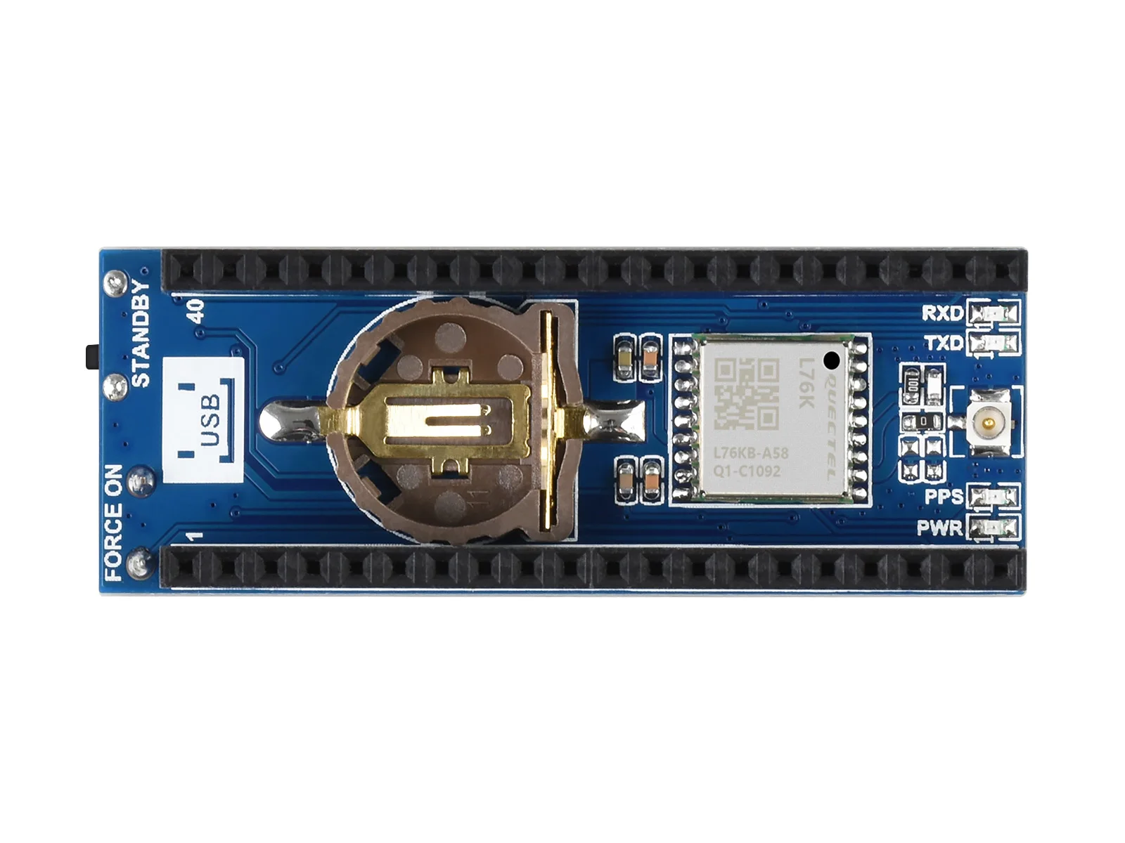 

L76K GNSS Шляпа для Raspberry Pi Pico: GPS/BDS/GLONASS/QZSS, AGPS, горячий запуск, резервная батарея
