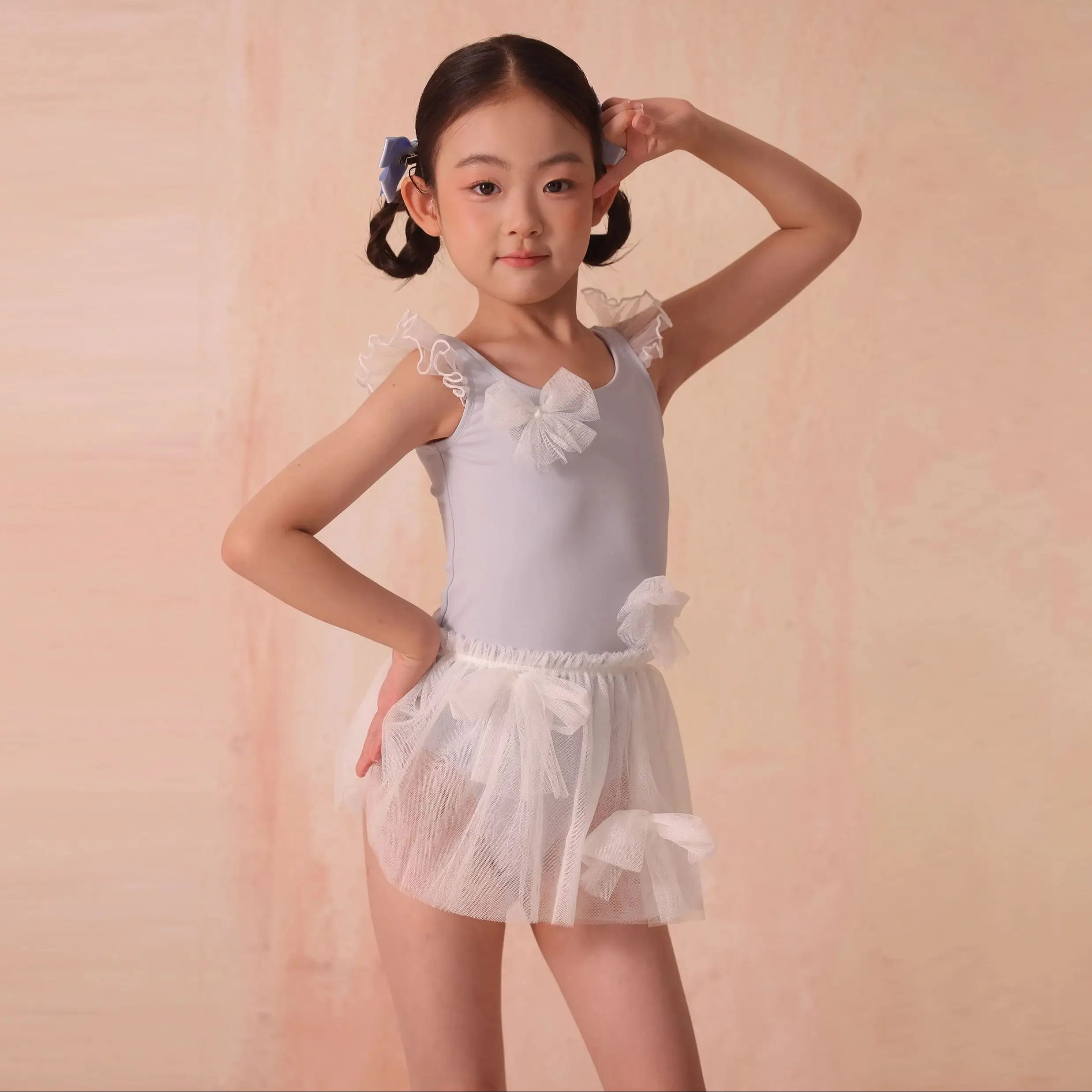 Neue Mädchen Latin Dance Kleid Leistung Kostüm Top Spitze Rock Outfit Kinder Ballett Wettbewerb Dance Wear Kleidung DQL11855