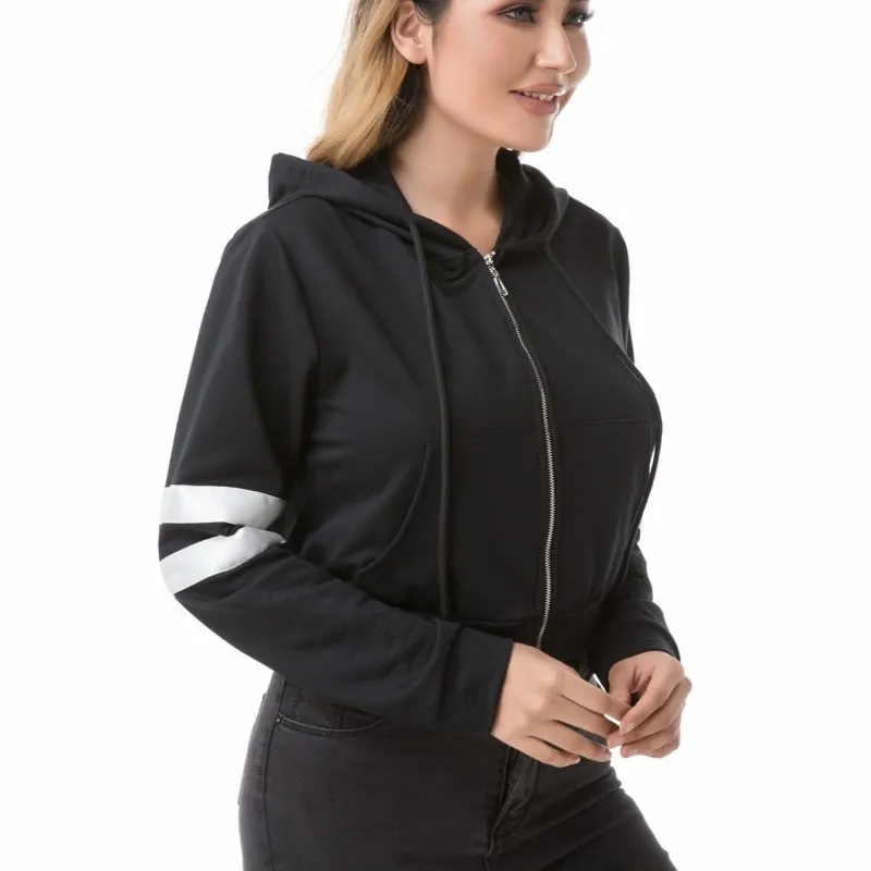 Women Sport Jacket Zipper Yoga Coat Clothes Quick Dry Fitness Jacket Running Hoodies Sportwear Gym Workout Top