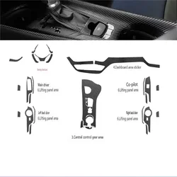 3D Carbon Fiber for Toyota CHR C-HR 2018-2023 Car Interior Sticker Center Console Sreen Gear Dashboard Door Window Lifting Panel