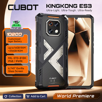 Thin Rugged Smartphone Android 15 Cubot KingKong ES 3, 10200mAh Battery, 16GB RAM(6+10), 256GB ROM, 6.745-Inch 90Hz Screen, NFC