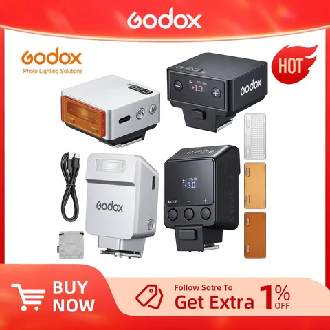 Godox iT20 iT22 TTL Mini Flash C/N/S/F/O Compact Shoe-Mounted On-Camera Flash for Sony for Canon Nikon Fuji Olympus Panasonic