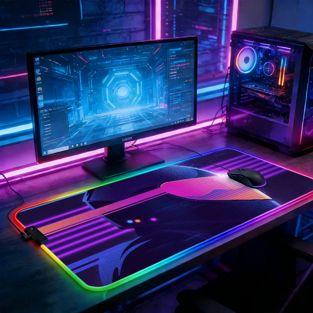 

Светодиодный RGB-коврик для мыши, игровой коврик для клавиатуры, настольные коврики, неоновый коврик для мыши для мотоциклистов, аксессуары для ПК, настольный коврик для геймеров