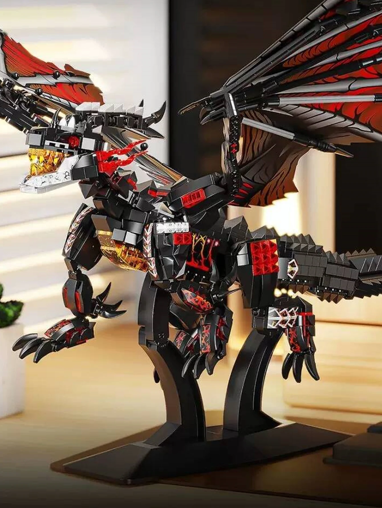 Bilibili le go Ronglegao Fire Dragon Modello Building Block Toy Regalo creativo Regalo ideale per ragazzi