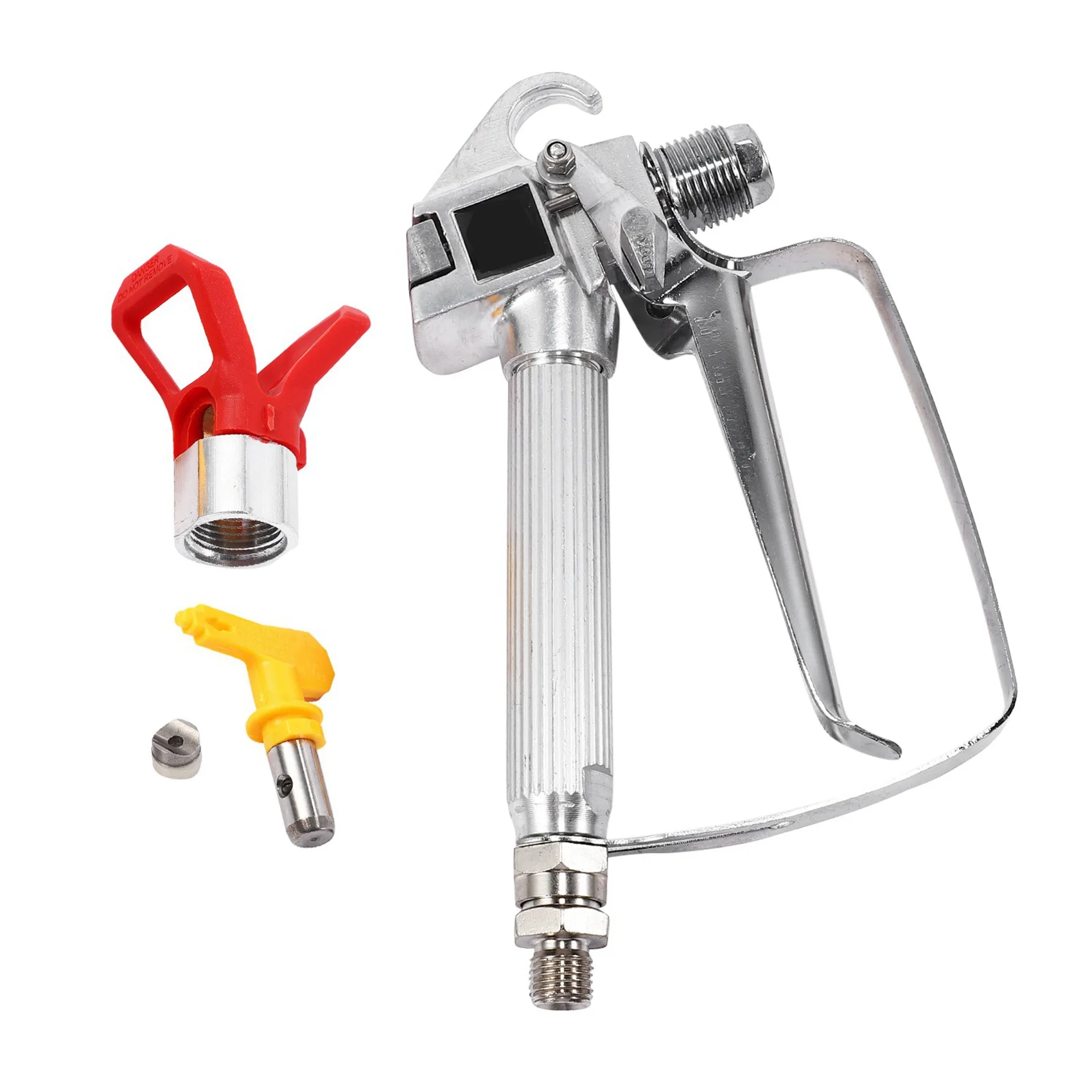 

CKFAM-2X 3600 PSI High Pressure Airless Spray Gun Paint Gun Aluminum Spray Gun With 517 Spray Nozzle Seat Grille