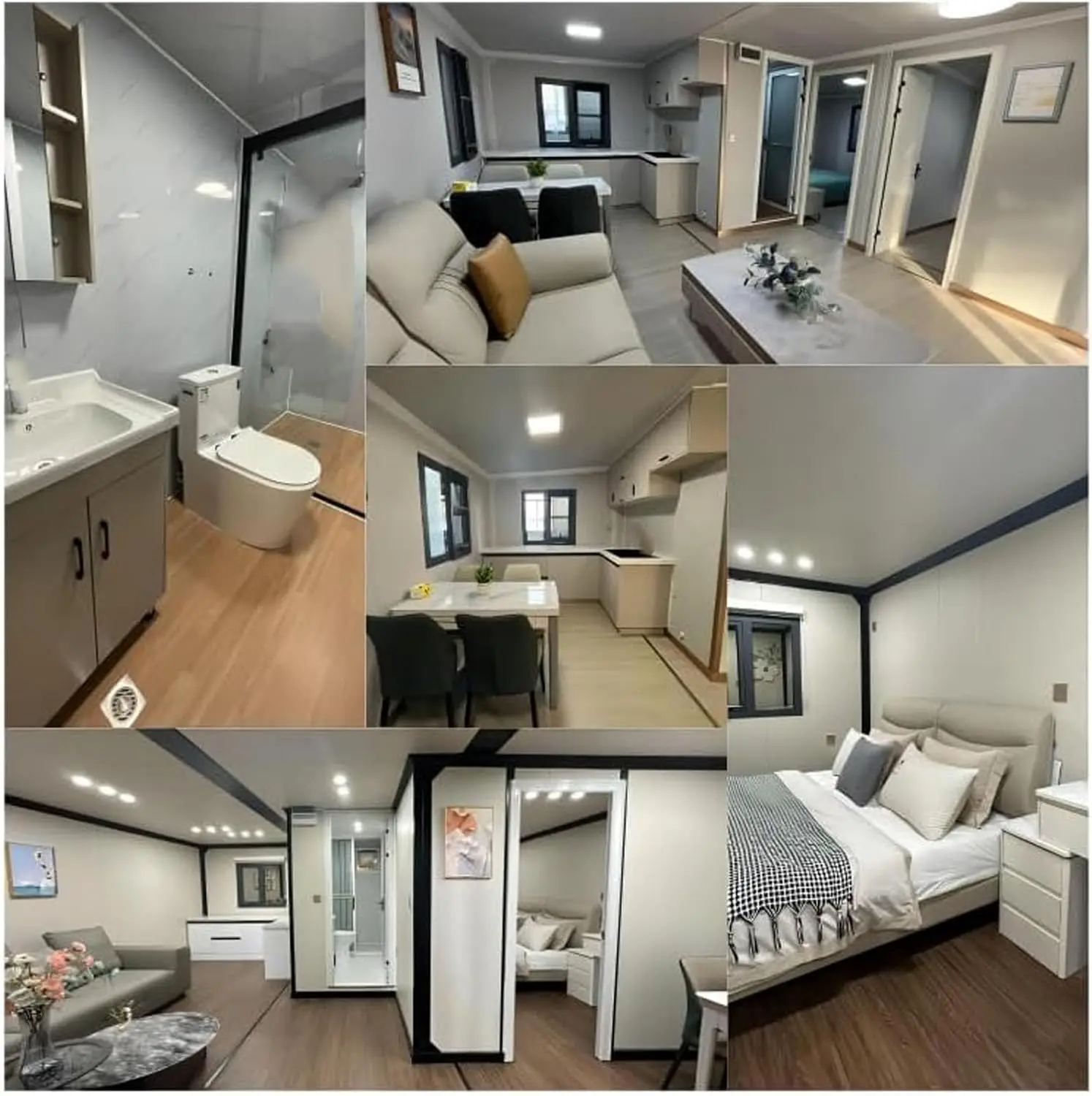 Casa contenitore espandibile di lusso 2025 – Casa prefabbricata con 3 camere da letto con cucina e bagno |   Soluzione vivente modulare moderna