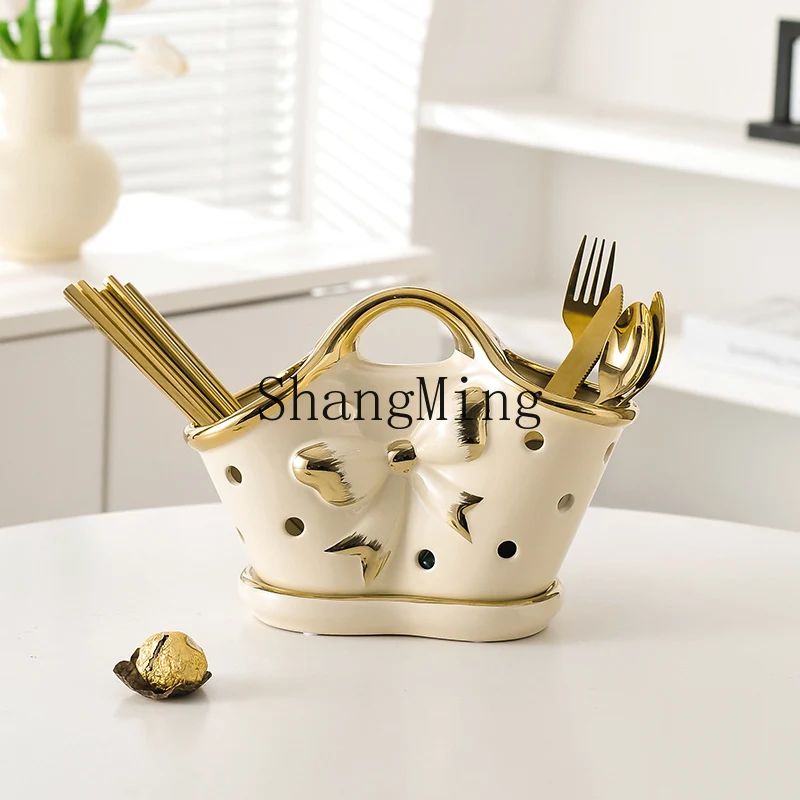 

LXY light luxury chopstick rack kitchen household new chopstick cartridge drain storage box