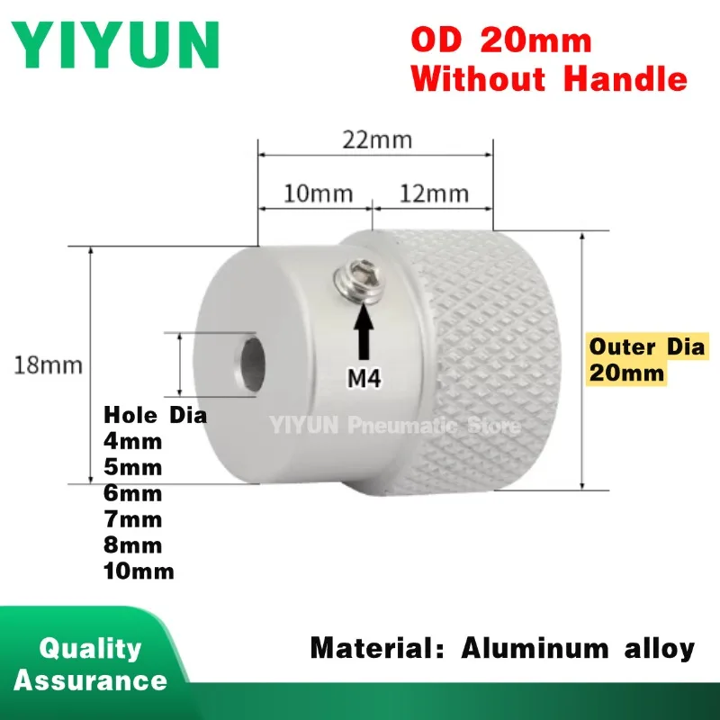 1pc Silver Aluminum Alloy Engraved Industrial Handwheel Rotate Hand-crank Wheel Outer Dia 20mm 30mm 40mm 50mm 60mm 80mm