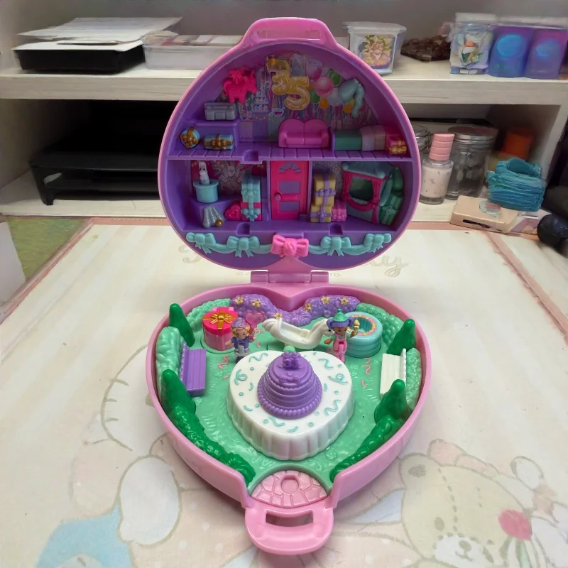 Polly Pocket 30th Anniversary Remake - Magnetic Birthday Cake Unicorn Toy For Girls Collectible Acg Decoration For Birthday Gift