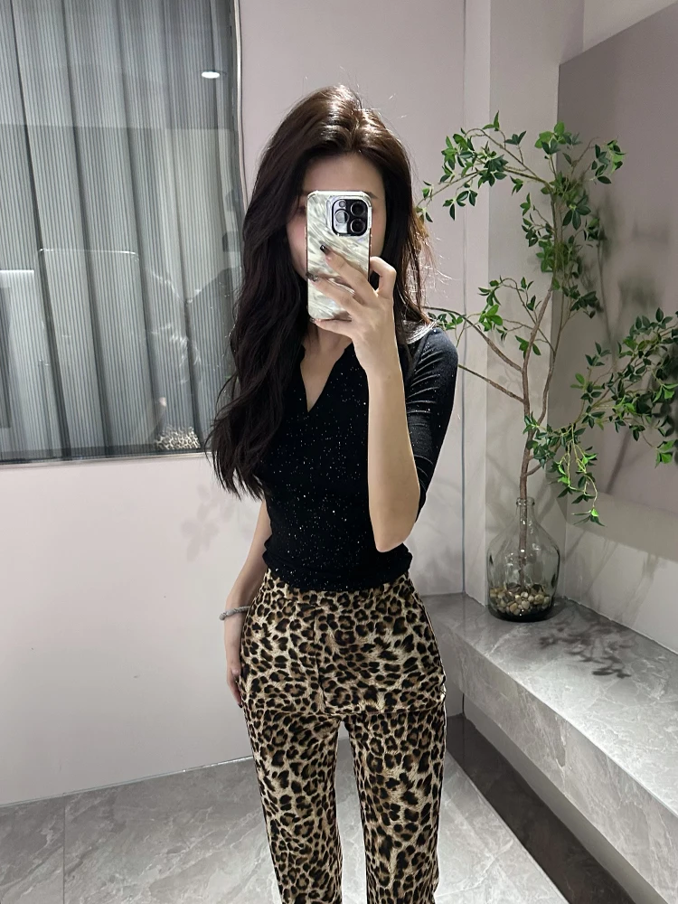 

Облегающая летняя новая винтажная женская футболка Slim Fit Bla V-Ne, повседневная футболка ort Sve, модный и женский топ Ele