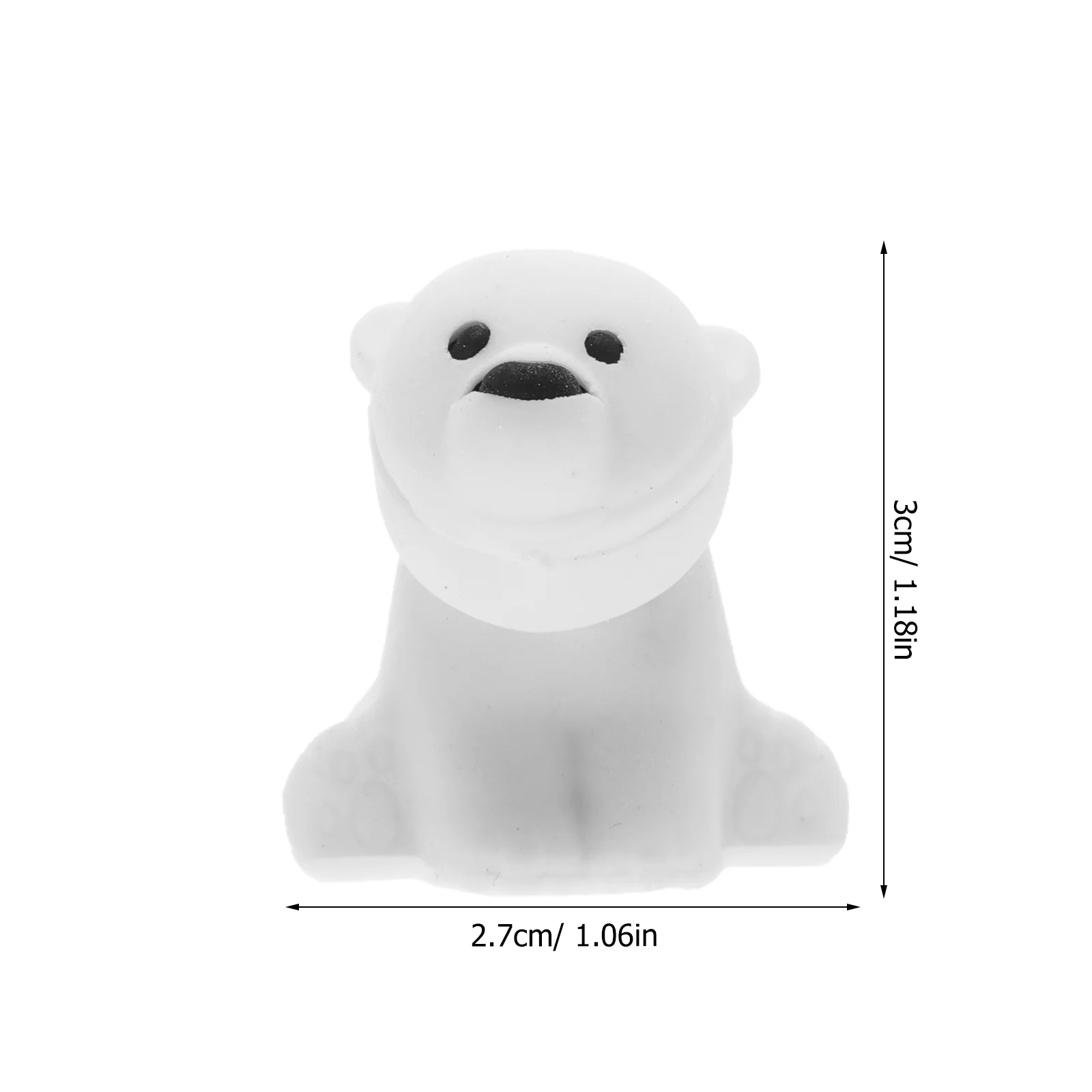 20 Pcs Kids Pencil Erasers Party Favors Polar Bear Toddler Toys Rubber Christmas Socks Student Figurines