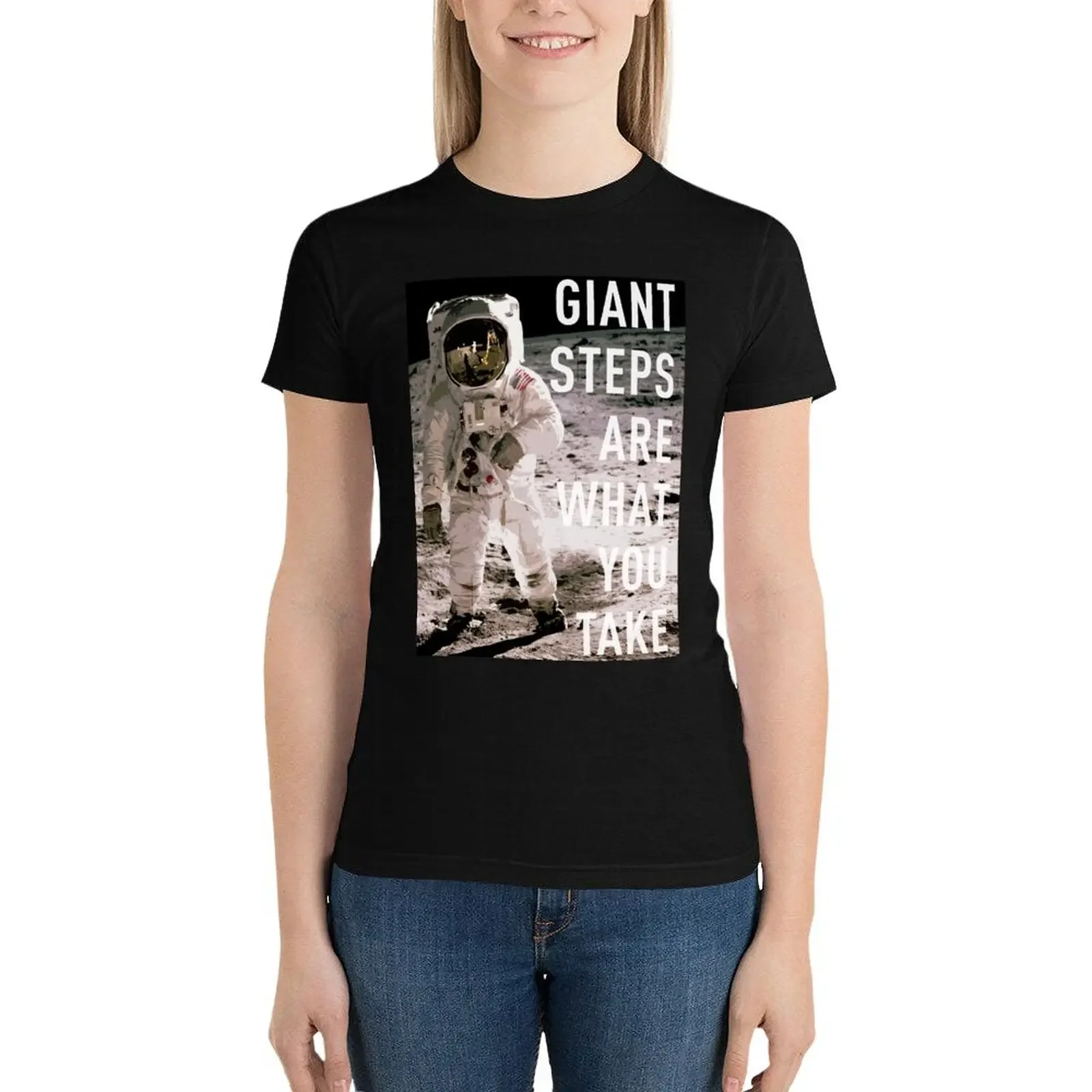 Walking on the Moon T-Shirt tees cute tops funny western t-shirt dress for Women