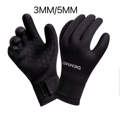 Guantes calefactables de neopreno para buceo de 3mm y 5mm para hombre y mujer, traje de neopreno para buzo, snorkel, canoa, pesca submarina, guante de caza subacuática