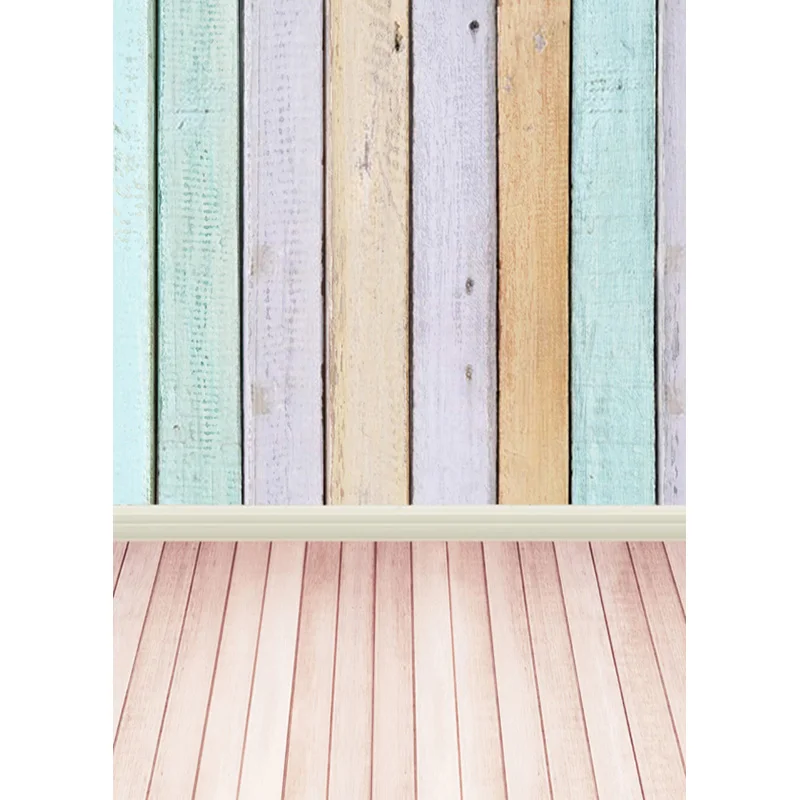 Vinyl Vintage Color Wooden Planks Background Portrait Photo Backdrops For Photo Studio Background Props ZLSY-81