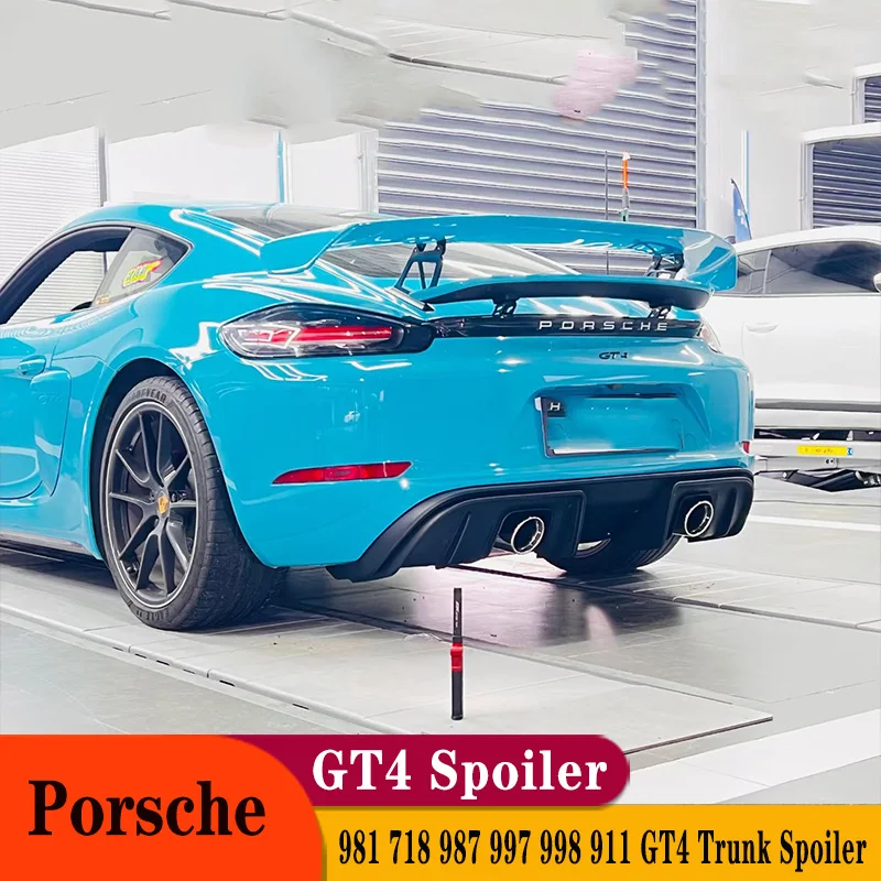 

For Porsche 981 718 987 997 998 911 GT4 Trunk Spoiler Sports Car Real Carbon Fiber Car Rear Wing Black Look Body Kit Accessories