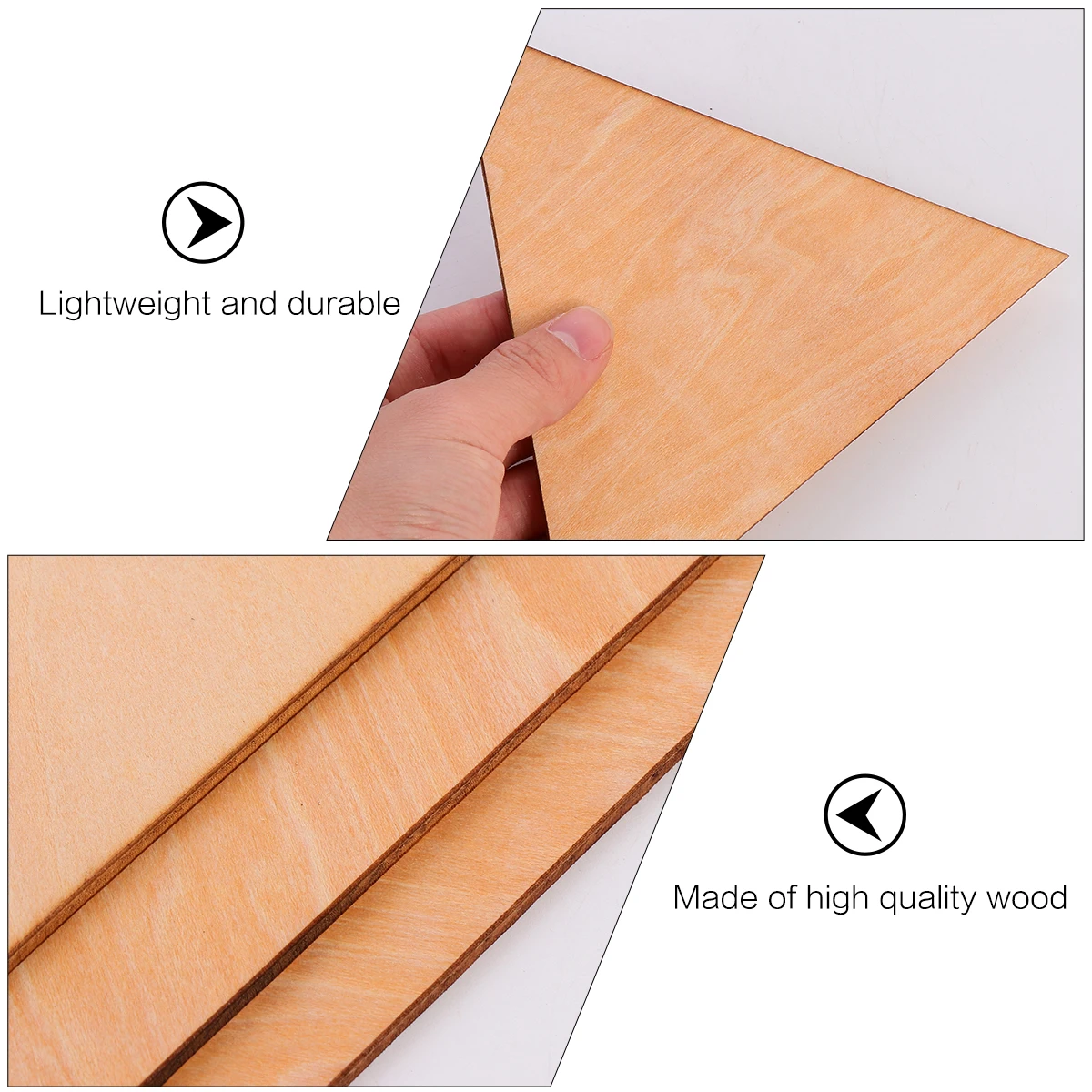 

6pcs Wooden Triangle Slices Unfinished Diy Craft Supplies For Homemade Ornament Kits Christmas Party Favors Wooden Cutouts Wood